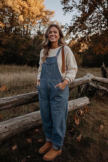 Styling Denim Overalls for Cold Weather Comfort