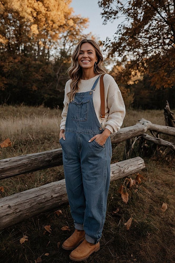 Styling Denim Overalls for Cold Weather Comfort