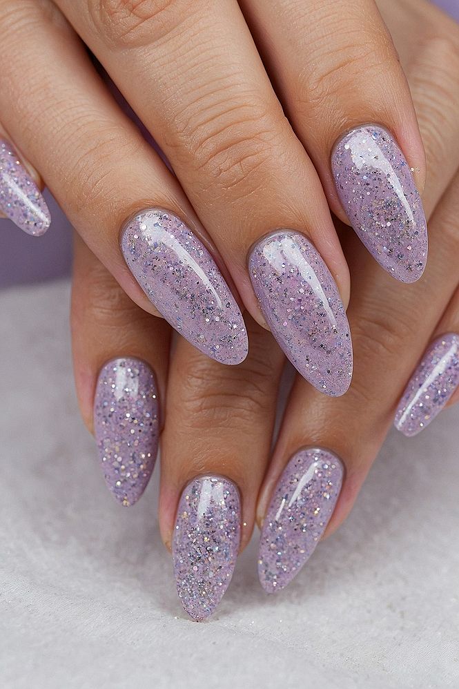 Sparkling Mauve and Pastel Halloween Nails