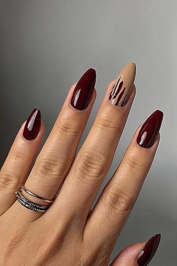 Subtle Drip Nail Art Ideas for October
