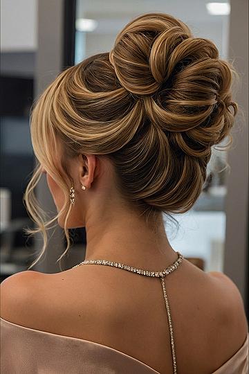 Choosing a Voluminous High Bun Updo for Prom Night