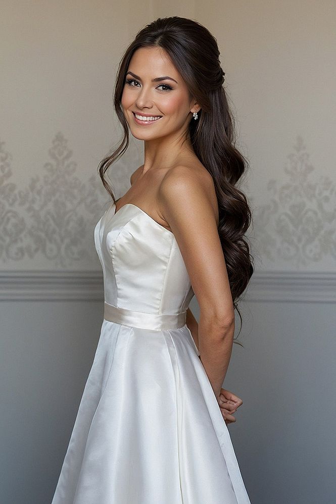 Half Up Half Down Bridal Hairstyles For Long Hair