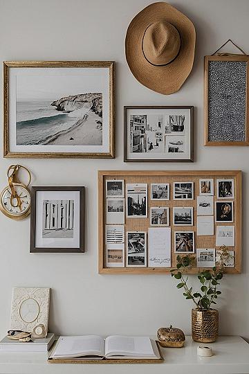 Creating a Simple Coastal Wall Collage Over Your Desk