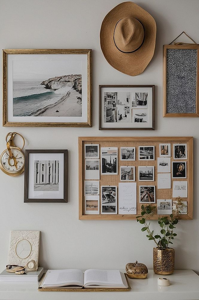 Creating a Simple Coastal Wall Collage Over Your Desk