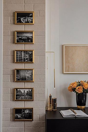 Creating a Vertical Photo Column on Narrow Walls