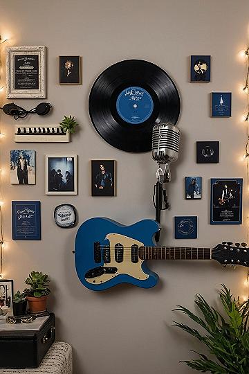 Creating a Gallery Wall with Vinyl and Instruments