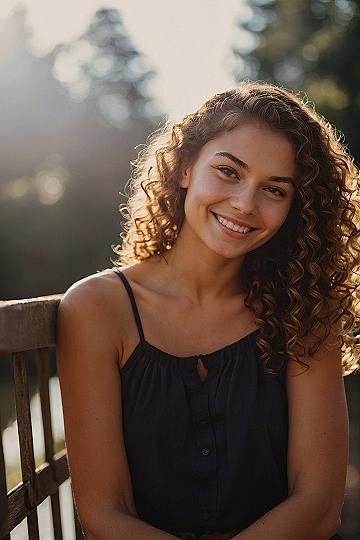 Styling Long Brunette Hair With Natural Curls