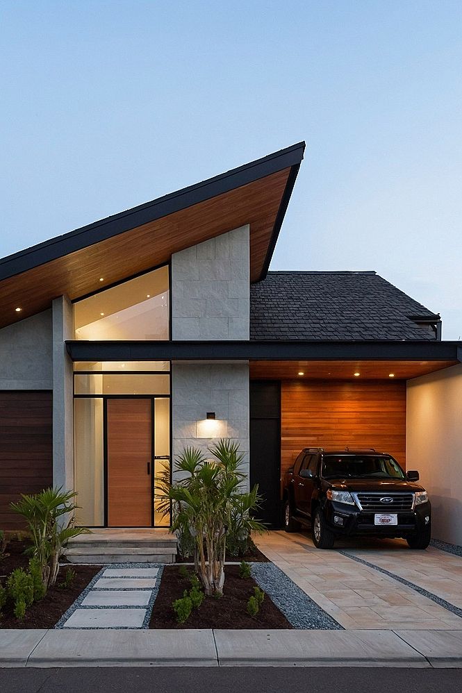 Minimalist Rooflines and Mixed Materials