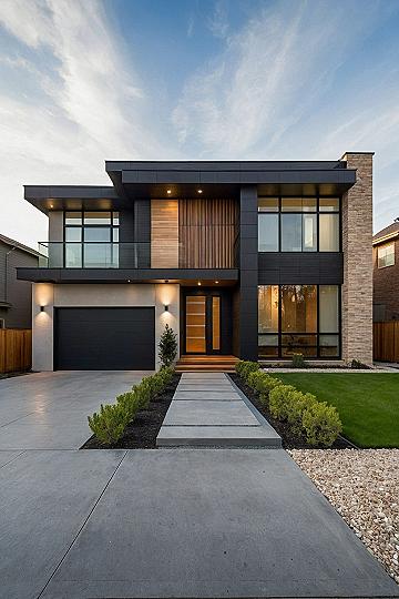 Clean Lines and Mixed Materials for Modern Homes