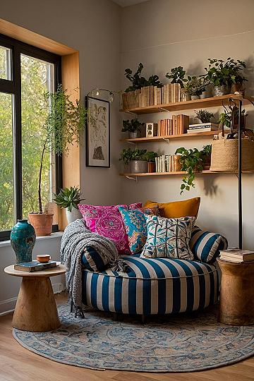 Creating A Vibrant Reading Chair Setup With Colorful Pillows