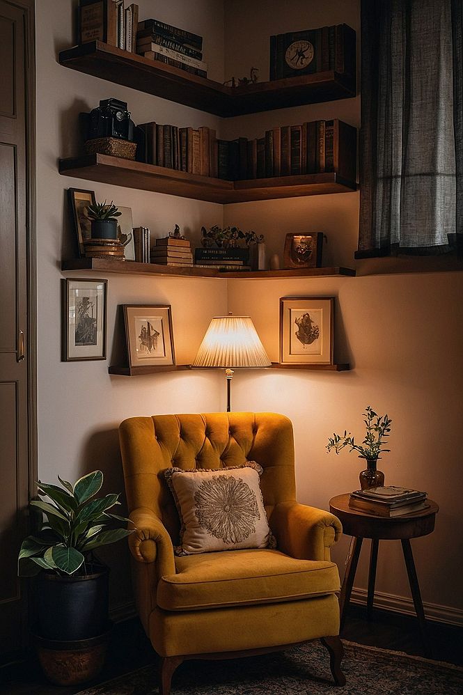 Creating a Cozy Reading Corner with Floating Shelves