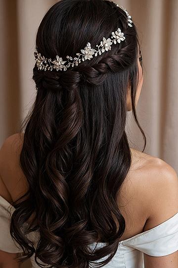 Styling Crown Braids With Cascading Loose Waves