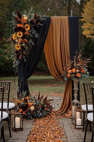 Designing a Copper and Navy Wedding Ceremony Arch