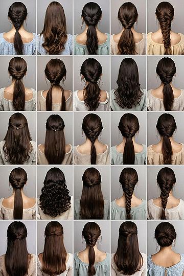 Simple Daily Hairstyles and Ponytail Variations