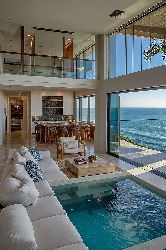 Designing an Open Concept Oceanfront Living Space