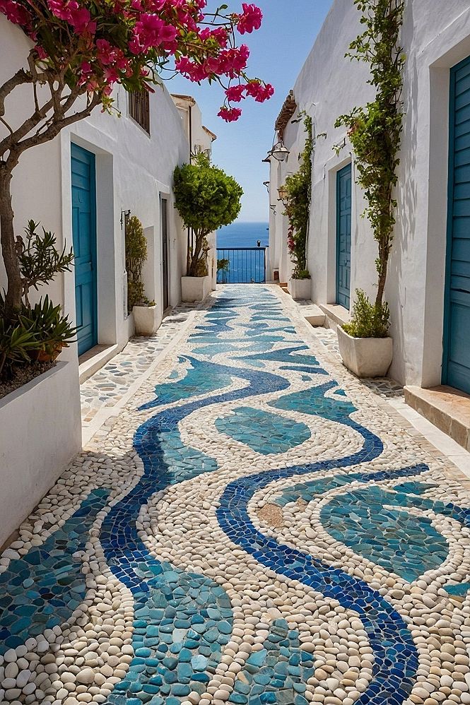 Designing Walkways with Coastal Mosaic Stone Patterns