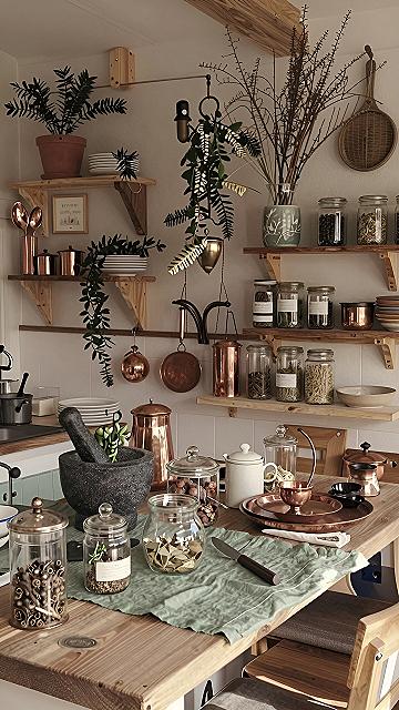 Styling Open Shelves with Glass Apothecary Jars