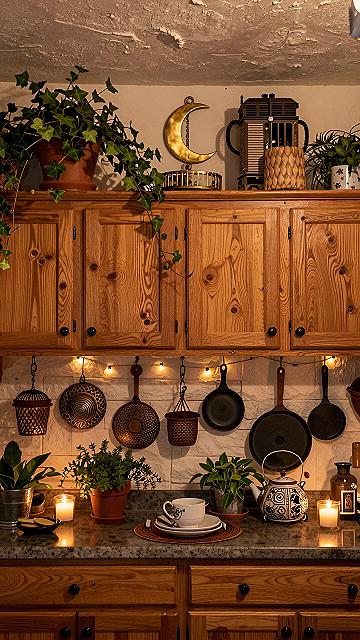 Styling A Witchy Kitchen With Natural Wood And Cast Iron
