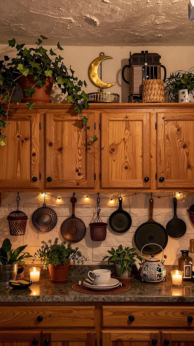 Styling A Witchy Kitchen With Natural Wood And Cast Iron