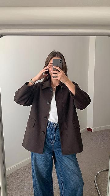 Pairing a Brown Barn Jacket With Denim Jeans