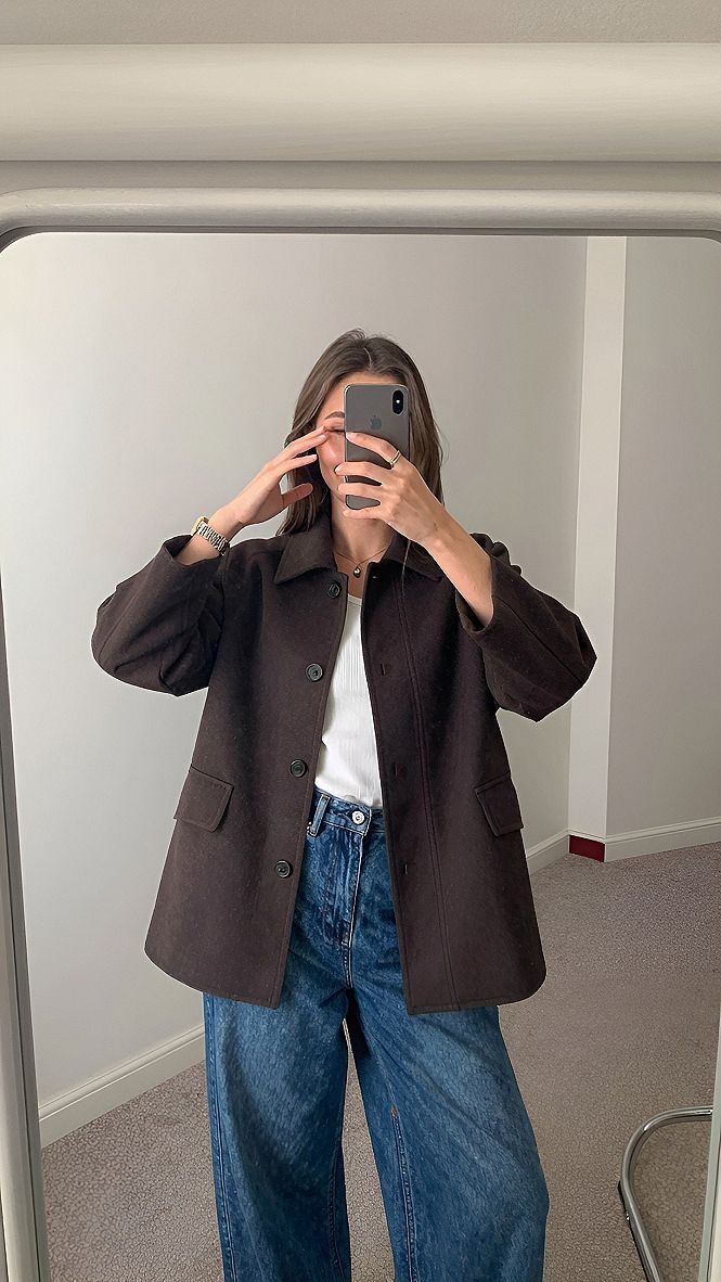 Pairing a Brown Barn Jacket With Denim Jeans