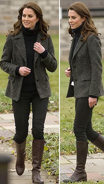 Styling a Turtleneck Sweater with a Fitted Country Blazer