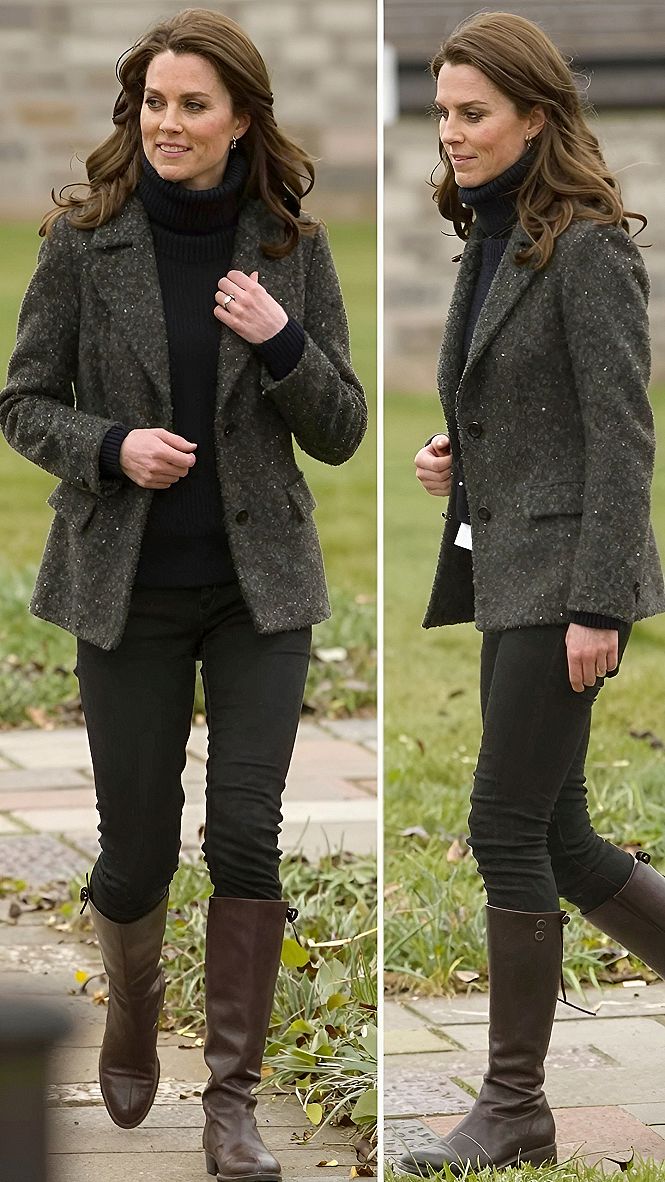 Styling a Turtleneck Sweater with a Fitted Country Blazer