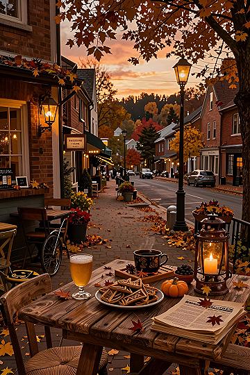 Choosing Cozy Town Street Wallpapers for Autumn