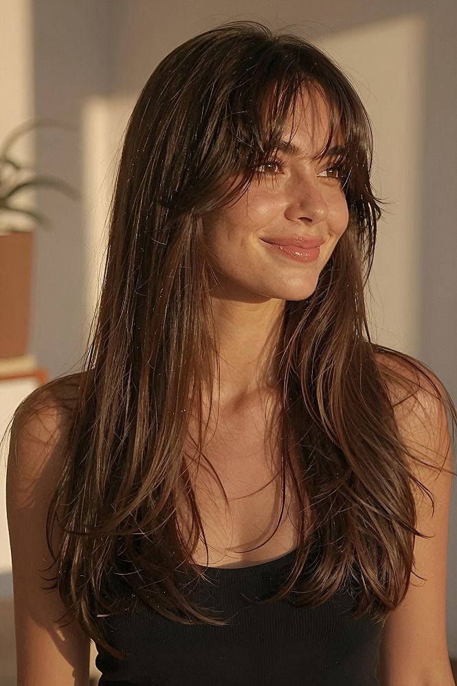 Understanding Long Straight Hair With Curtain Bangs