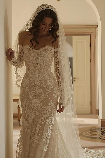 Choosing an Off the Shoulder Fitted Wedding Gown