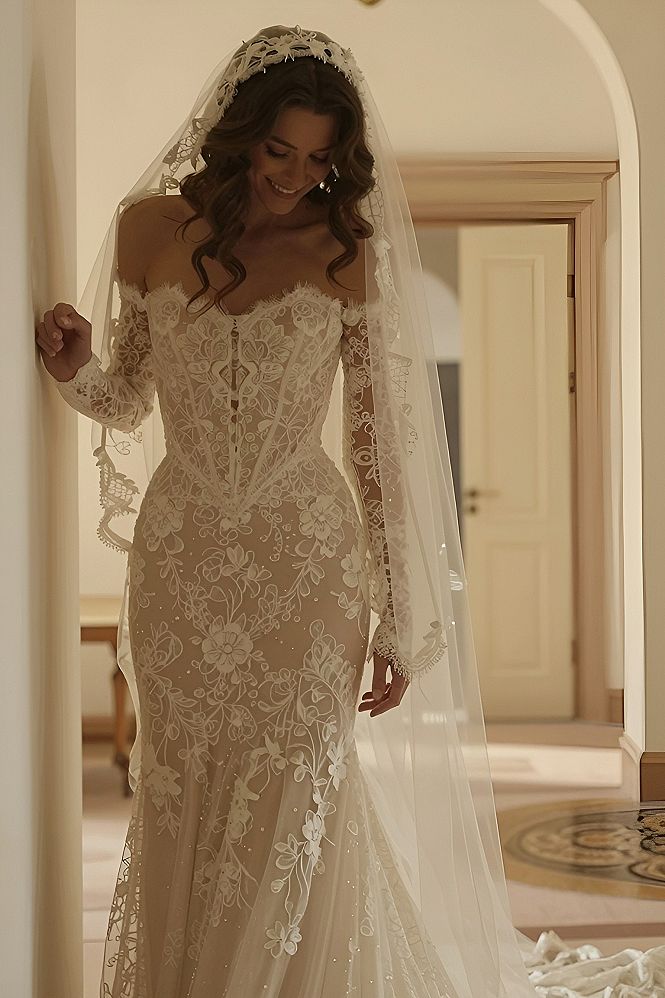 Choosing an Off the Shoulder Fitted Wedding Gown
