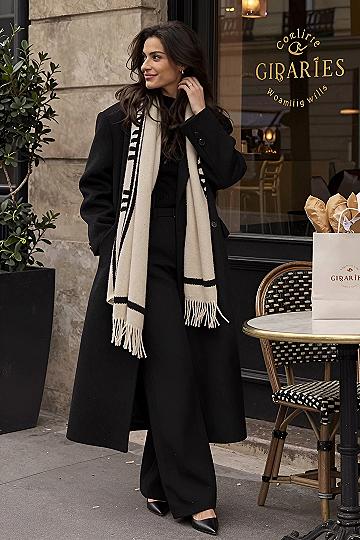 Styling a Tailored Wool Coat with a Classic Winter Scarf