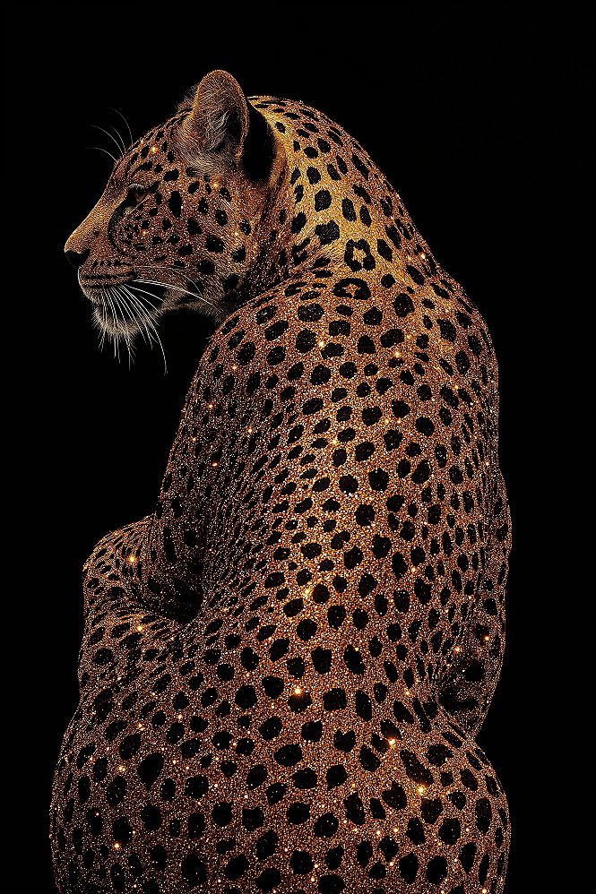 Glitter Leopard Print: Fierce & Glamorous Teen iPhone Wallpapers