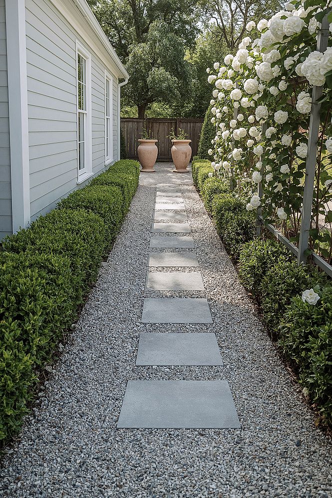 Low-Maintenance Small Side Yard Landscaping with Stone & Plants