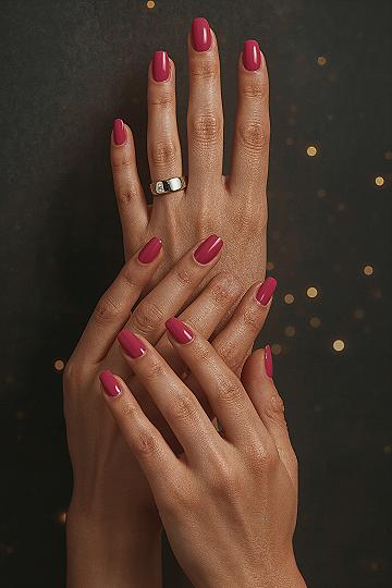 Vibrant Magenta Nail Designs: Chic & Classy Short Acrylic Nails
