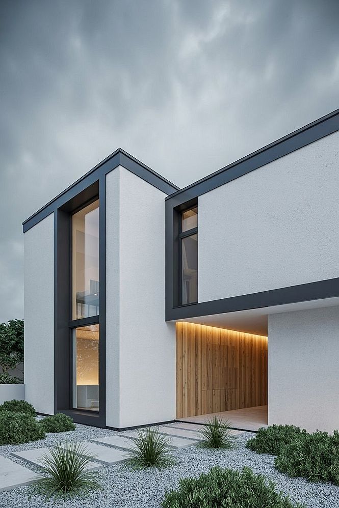 Minimalist Nordic Home Facades: Serene Modern House Design