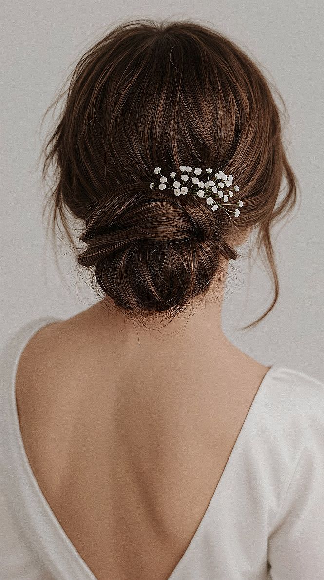 Elegant Low Bun Bridal Hairstyles with Intricate Braids for Long Hair