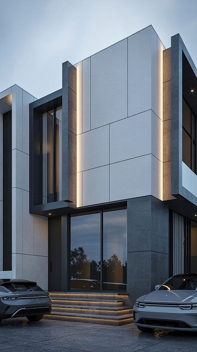 Minimalist Modern Facade Design for Residential Projects