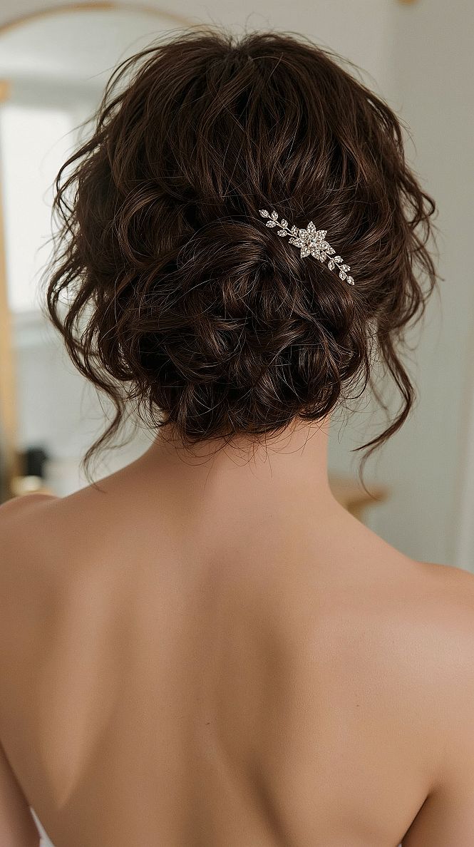 Shine on Your Big Day: Curly & Wavy Wedding Updos