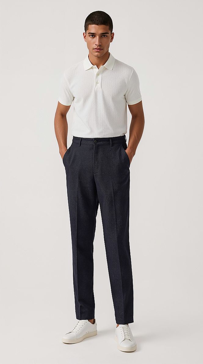 Business Casual Summer Outfits for Men: Quarter Button Shirt Style