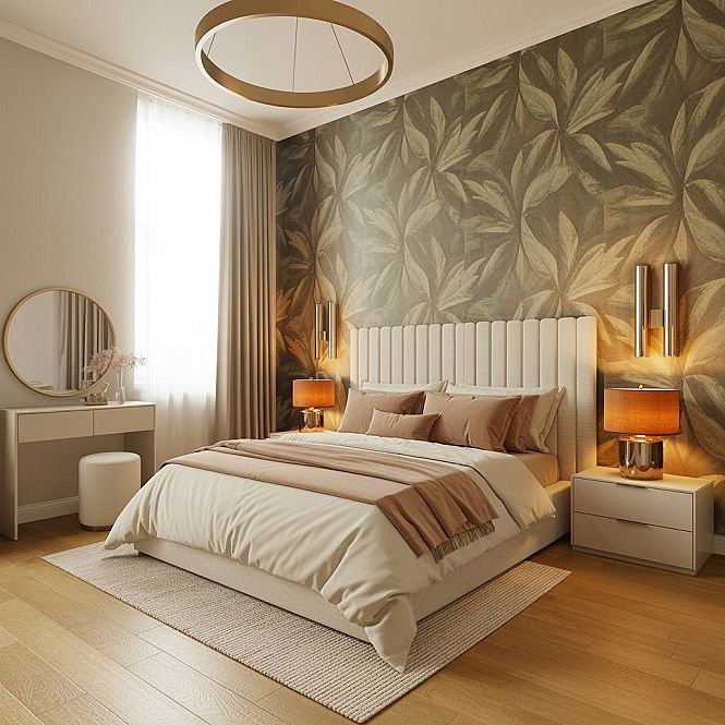 Modern Bed Backdrop: Simple Elegant Bedroom Design for 2024