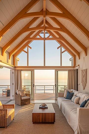 Breathtaking Beach House Living With Modern Beachy Interiors