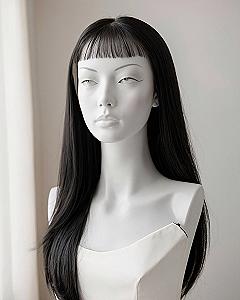 Sleek Straight Hair With See Through Bangs