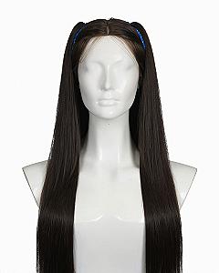 Sleek Straight Brunette Hair With A Simple Headband