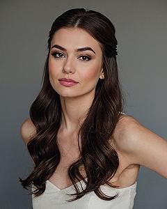 Polished Center Part Waves For A Modern Wedding