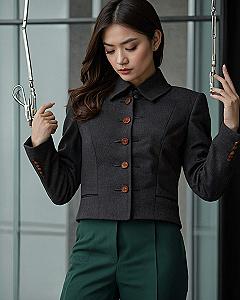 Styling Short Dress Boots With Tailored Cropped Jackets