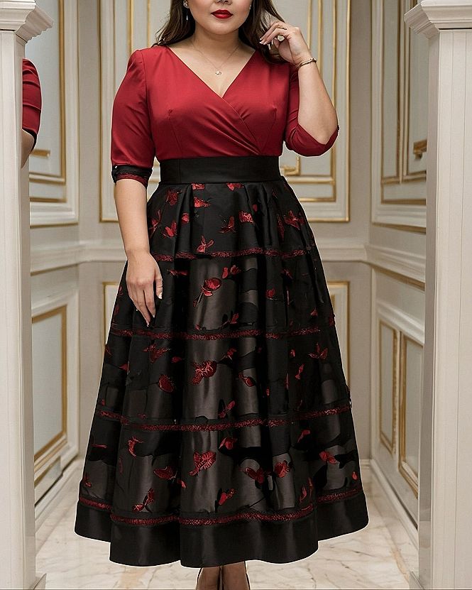 Choosing Two-Tone Semi-Formal Dresses for Curvy Figures