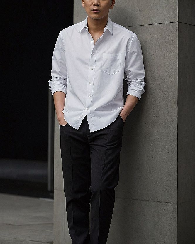 Pairing A Crisp Button Down With Dark Trousers