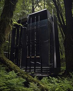 Adding a Modern Glass Cabin to a Dense Woodland Retreat