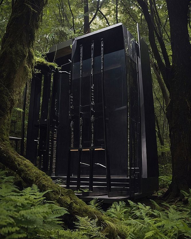 Adding a Modern Glass Cabin to a Dense Woodland Retreat
